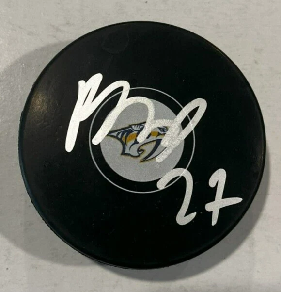 RYAN MCDONAGH SIGNED NASHVILLE PREDATORS HOCKEY PUCK W/ CASE COA