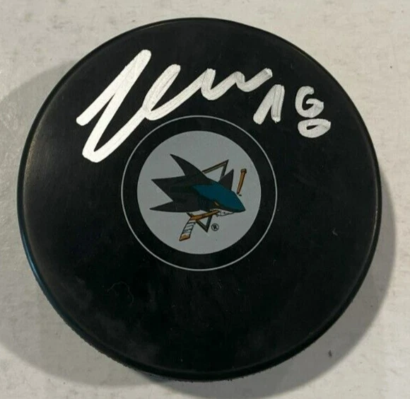 FILIP ZADINA SIGNED SAN JOSE SHARKS HOCKEY PUCK W/ CASE COA
