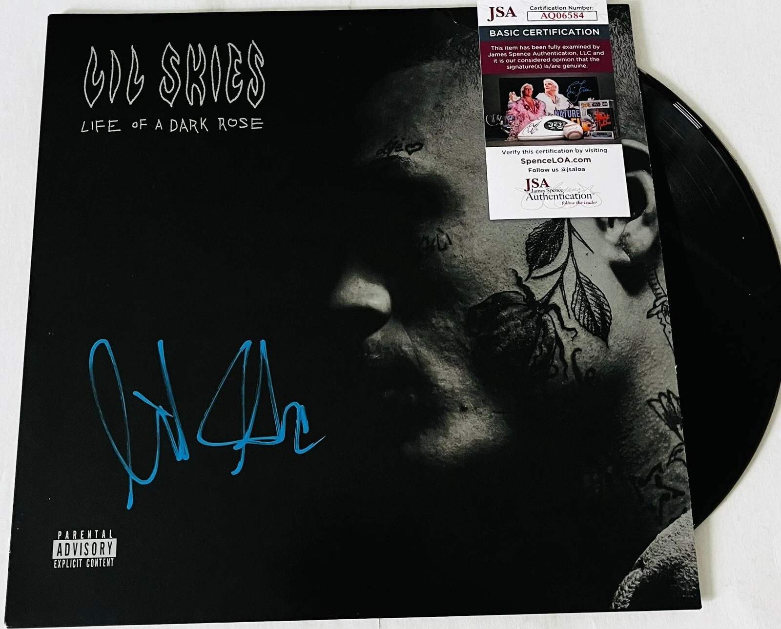 LIL SKIES SIGNED LIFE OF A DARK ROSE VINYL LP RECORD ALBUM RAPPER JSA COA