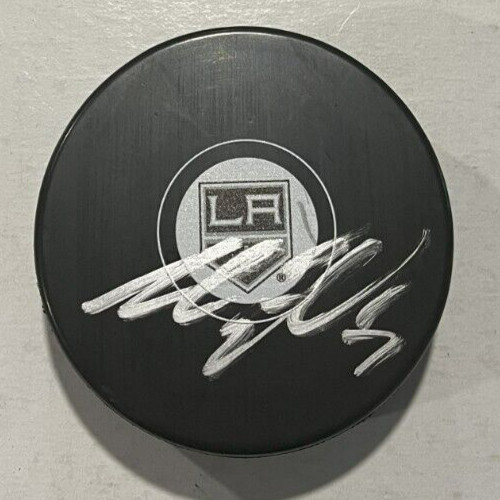 ANDREAS ENGLUND SIGNED LOS ANGELES KINGS HOCKEY PUCK W/ CASE COA
