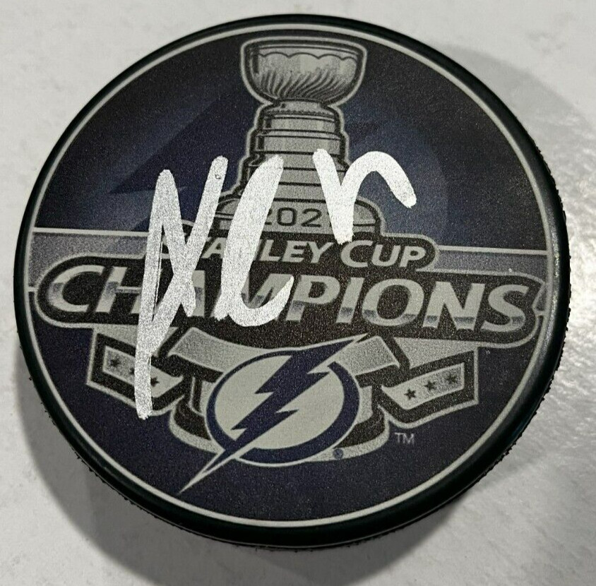ALEX KILLORN SIGNED TAMPA BAY LIGHTNING 2021 STANLEY CUP HOCKEY PUCK W/ CASE COA
