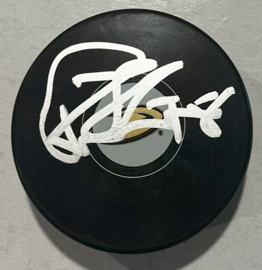 ROBERT HAGG SIGNED ANAHEIM DUCKS HOCKEY PUCK W/ CASE COA