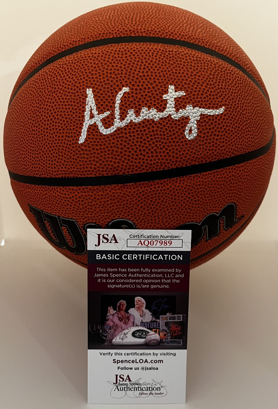 ALEX CONSTANZA SIGNED WILSON NBA BASKETBALL FUTURE STAR JSA COA