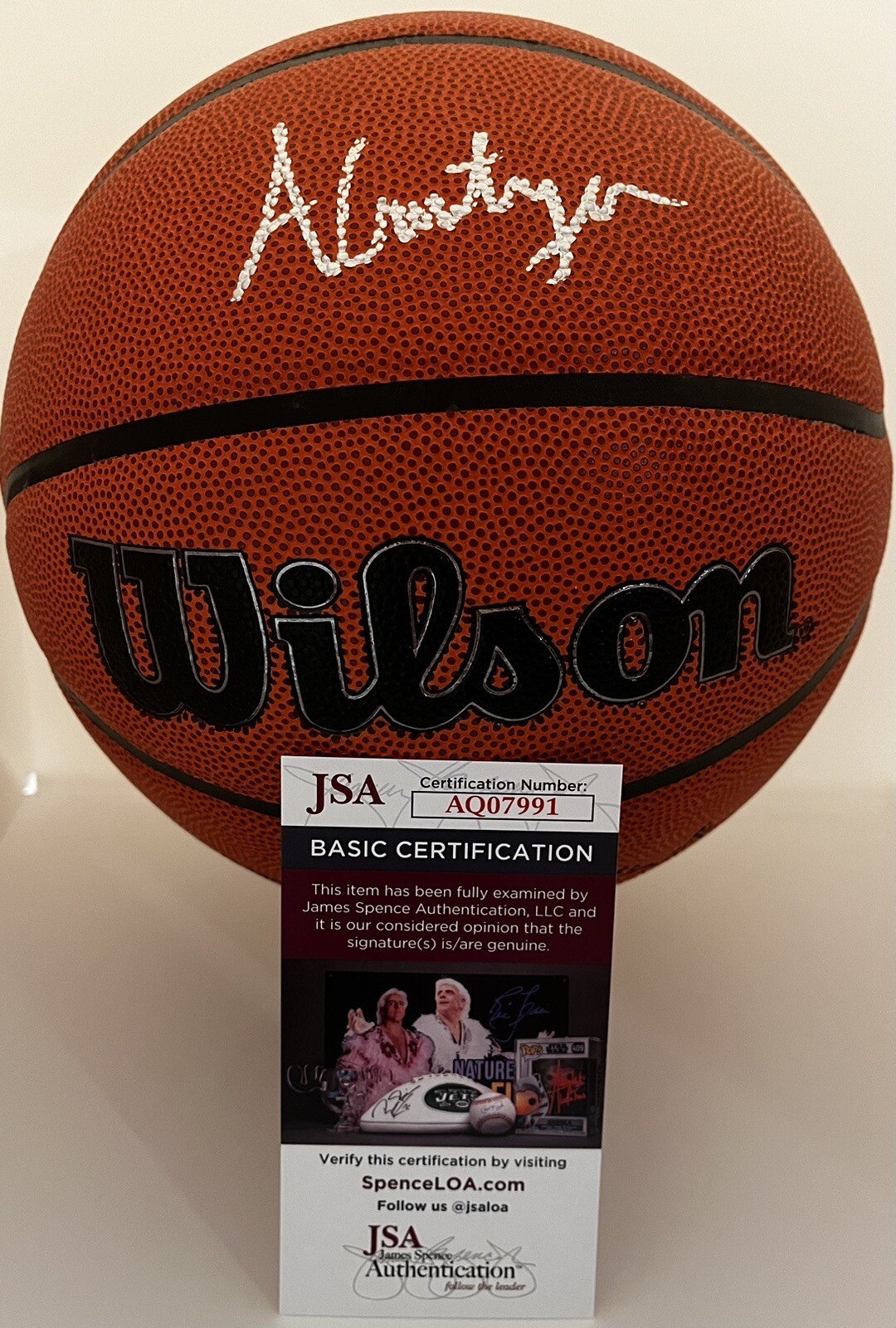 ALEX CONSTANZA SIGNED WILSON NBA BASKETBALL FUTURE STAR JSA COA