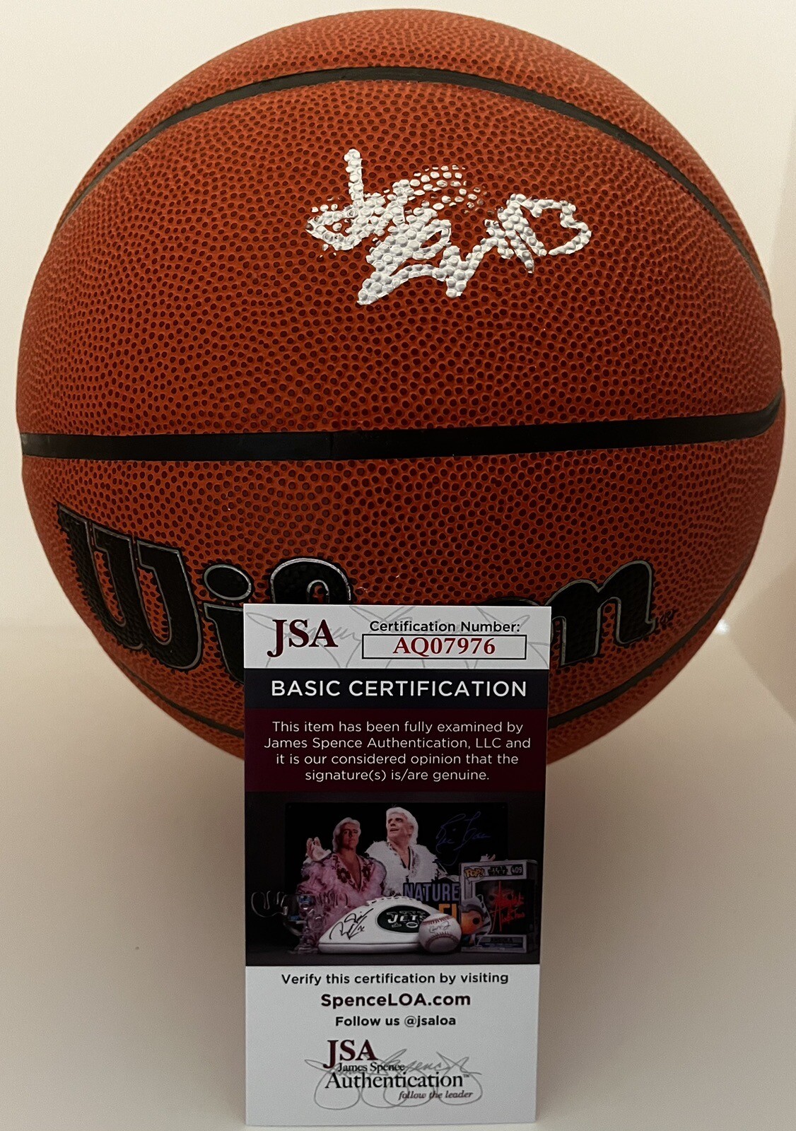 JASPER JOHNSON SIGNED WILSON NBA BASKETBALL FUTURE STAR JSA COA