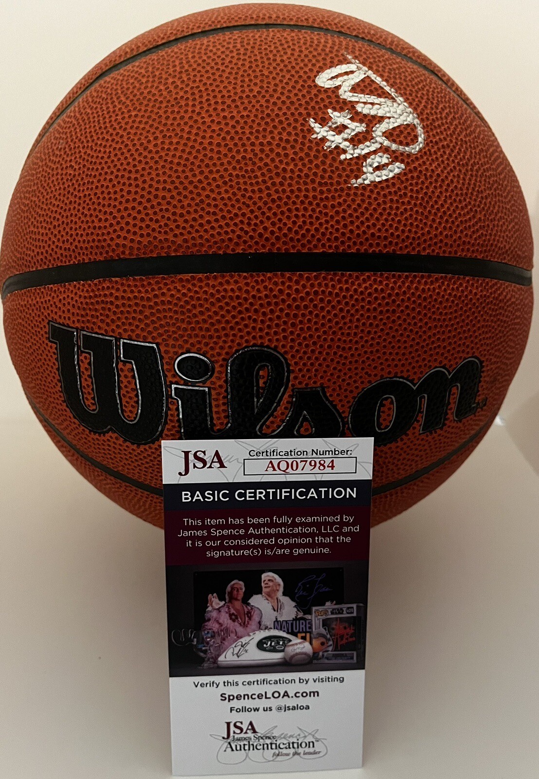 ASA NEWELL SIGNED WILSON NBA BASKETBALL GEORGIA BULLDOGS JSA COA