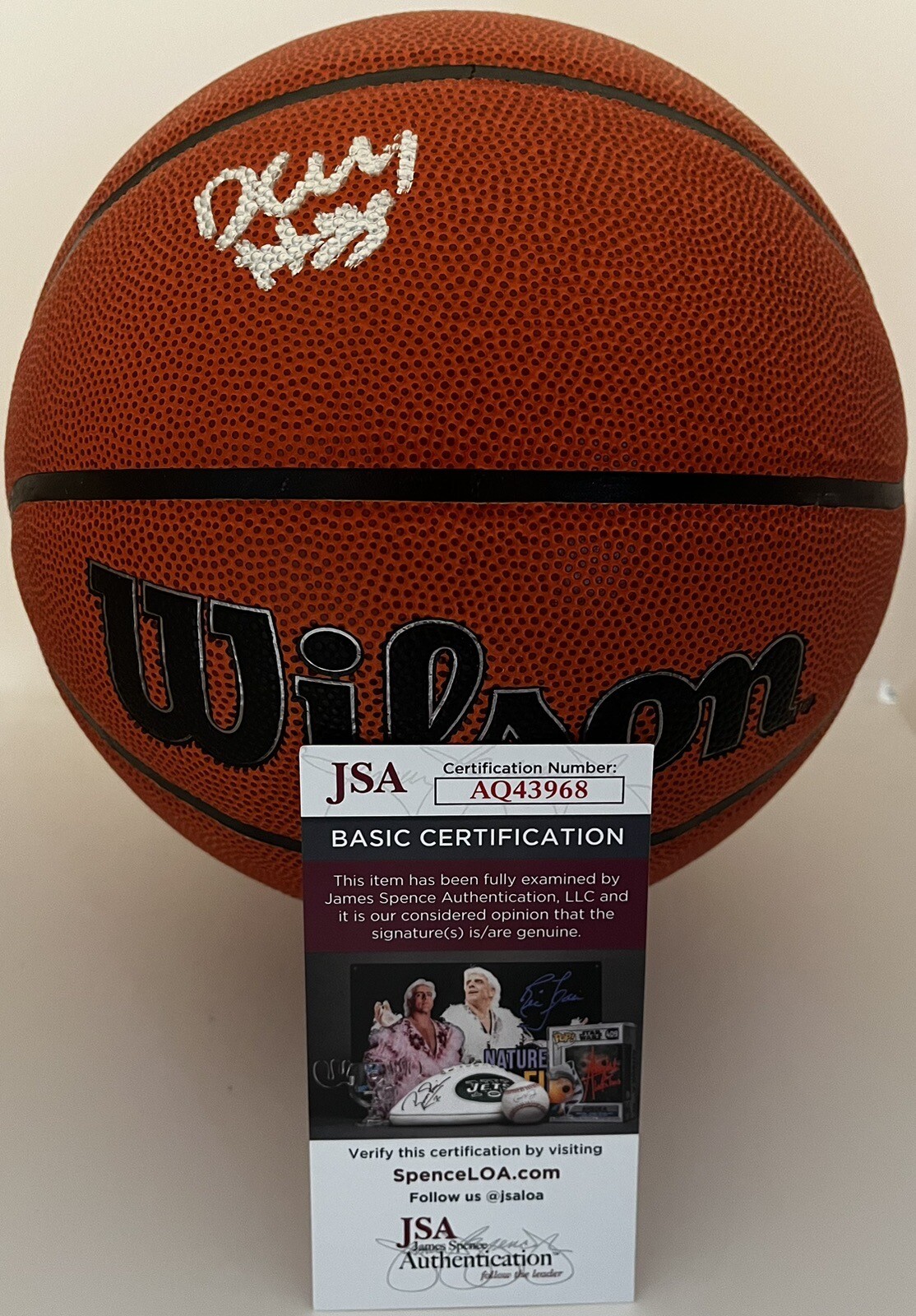 DERIK QUEEN SIGNED WILSON NBA BASKETBALL MARYLAND TERRAPINS JSA COA