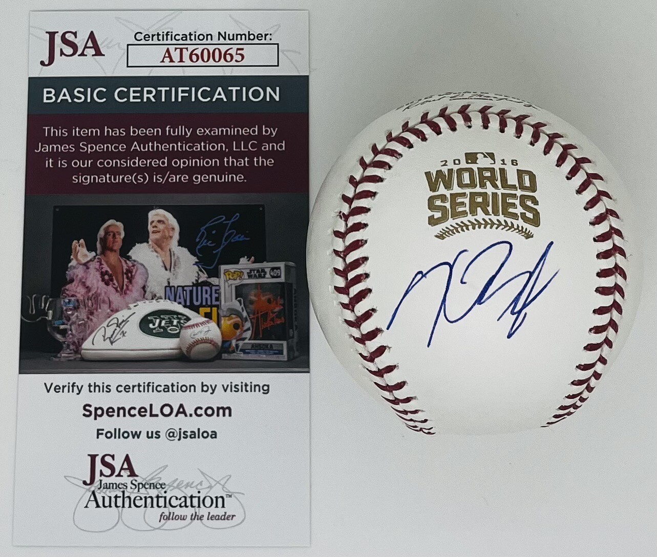 KRIS BRYANT SIGNED RAWLINGS 2016 WORLD SERIES MLB BASEBALL CHICAGO CUBS JSA COA