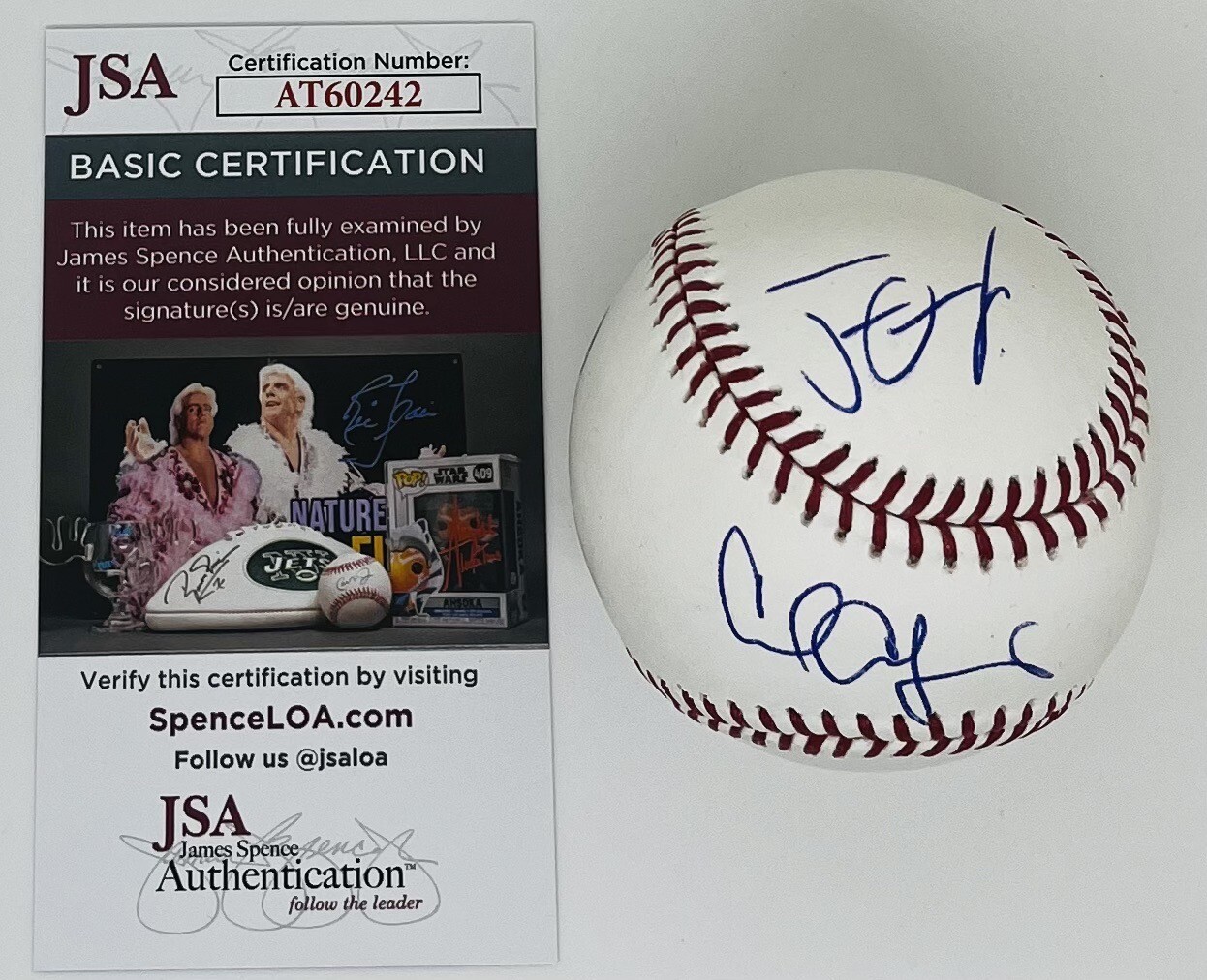 CARL JUSTIN CRAWFORD SIGNED RAWLINGS MLB BASEBALL RAYS PHILLIES JSA COA