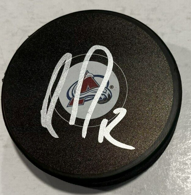 RYAN JOHANSEN SIGNED COLORADO AVALANCHE HOCKEY PUCK W/ CASE COA