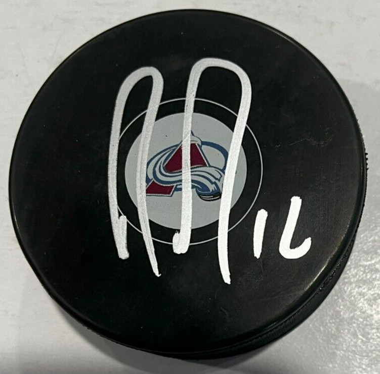 RYAN JOHANSEN SIGNED COLORADO AVALANCHE HOCKEY PUCK W/ CASE COA
