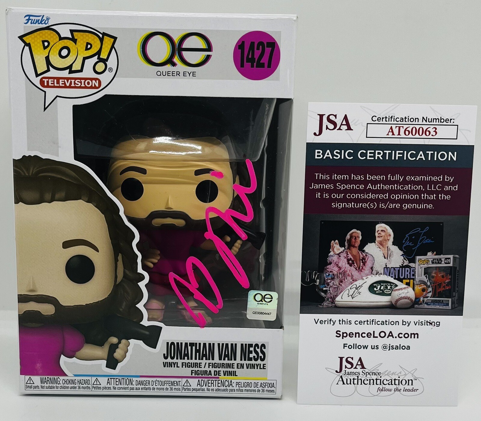 JONATHAN VAN NESS SIGNED POP FUNKO FIGURE NETFLIX QUEER EYE TV SHOW JSA COA