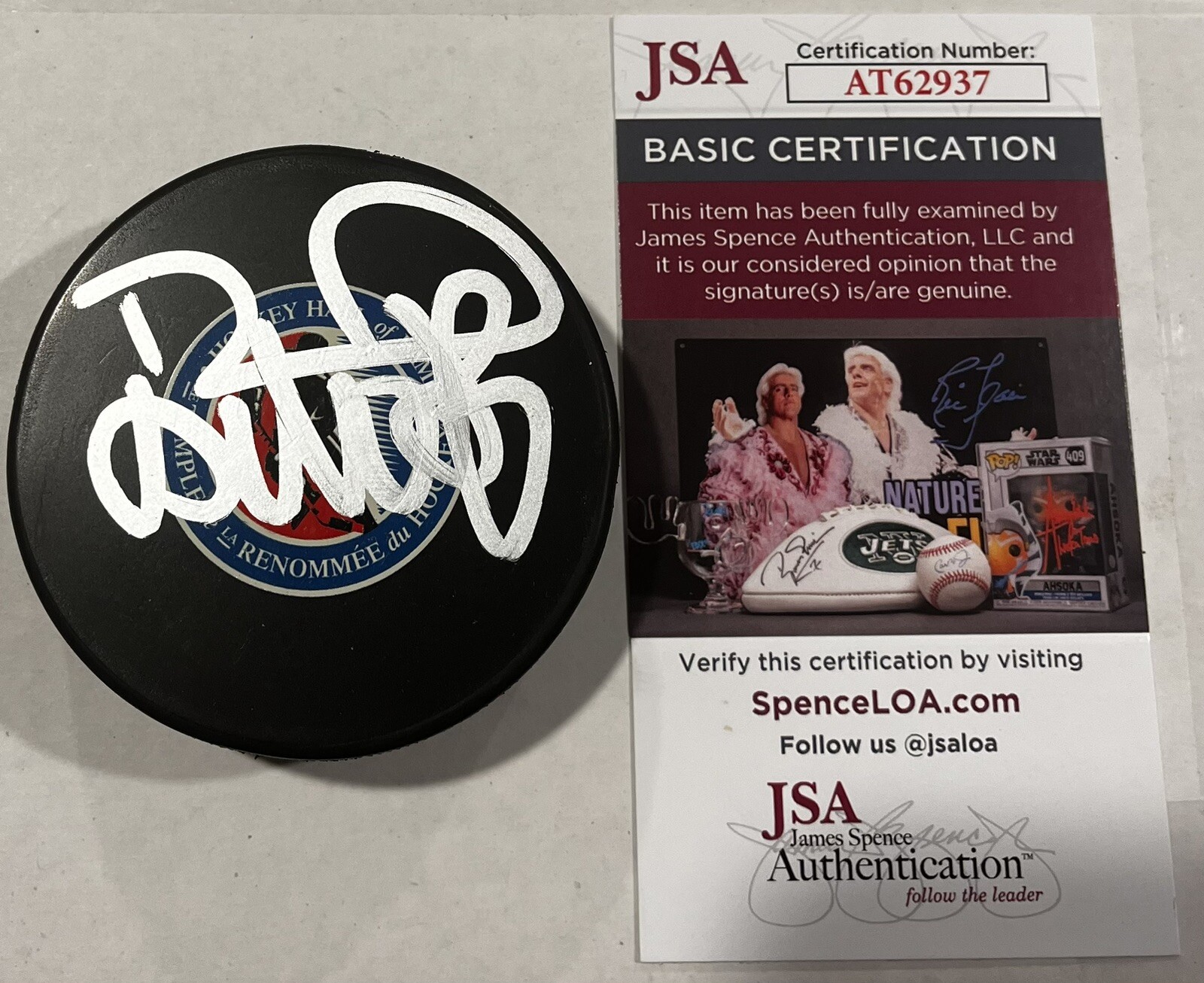 DANIEL ALFREDSSON SIGNED HOCKEY HALL OF FAME PUCK W CASE OTTAWA SENATORS JSA COA