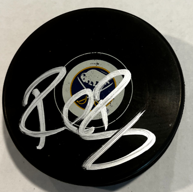 ROB RAY SIGNED AUTOGRAPHED BUFFALO SABRES HOCKEY PUCK W/ CASE COA