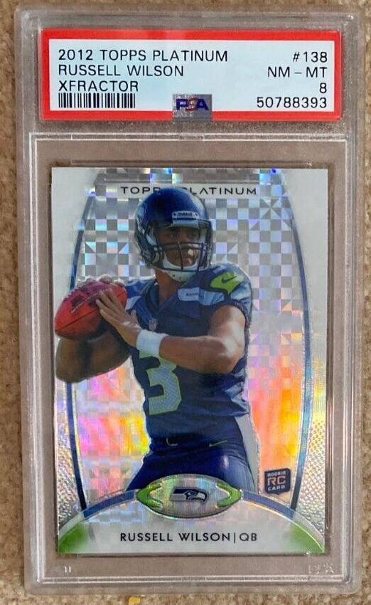 2012 Topps Platinum Russell Wilson Xfractor PSA 8