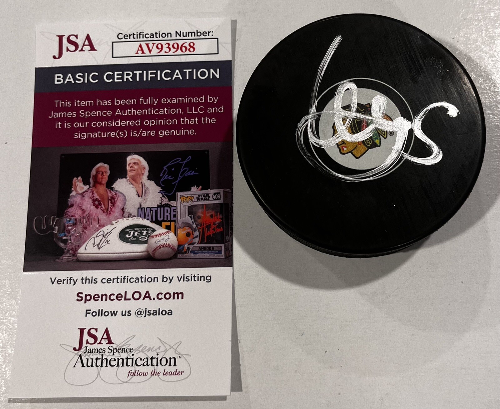 ARTYOM LEVSHUNOV SIGNED CHICAGO BLACKHAWKS HOCKEY PUCK W/ CASE JSA COA