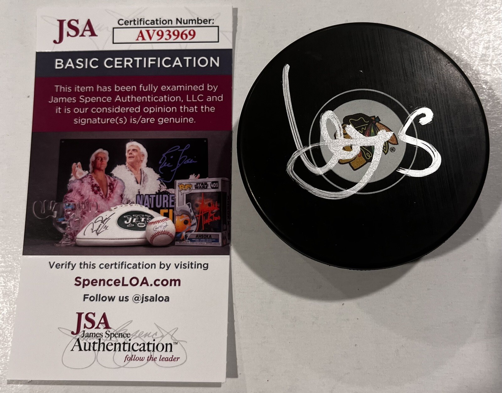 ARTYOM LEVSHUNOV SIGNED CHICAGO BLACKHAWKS HOCKEY PUCK W/ CASE JSA COA