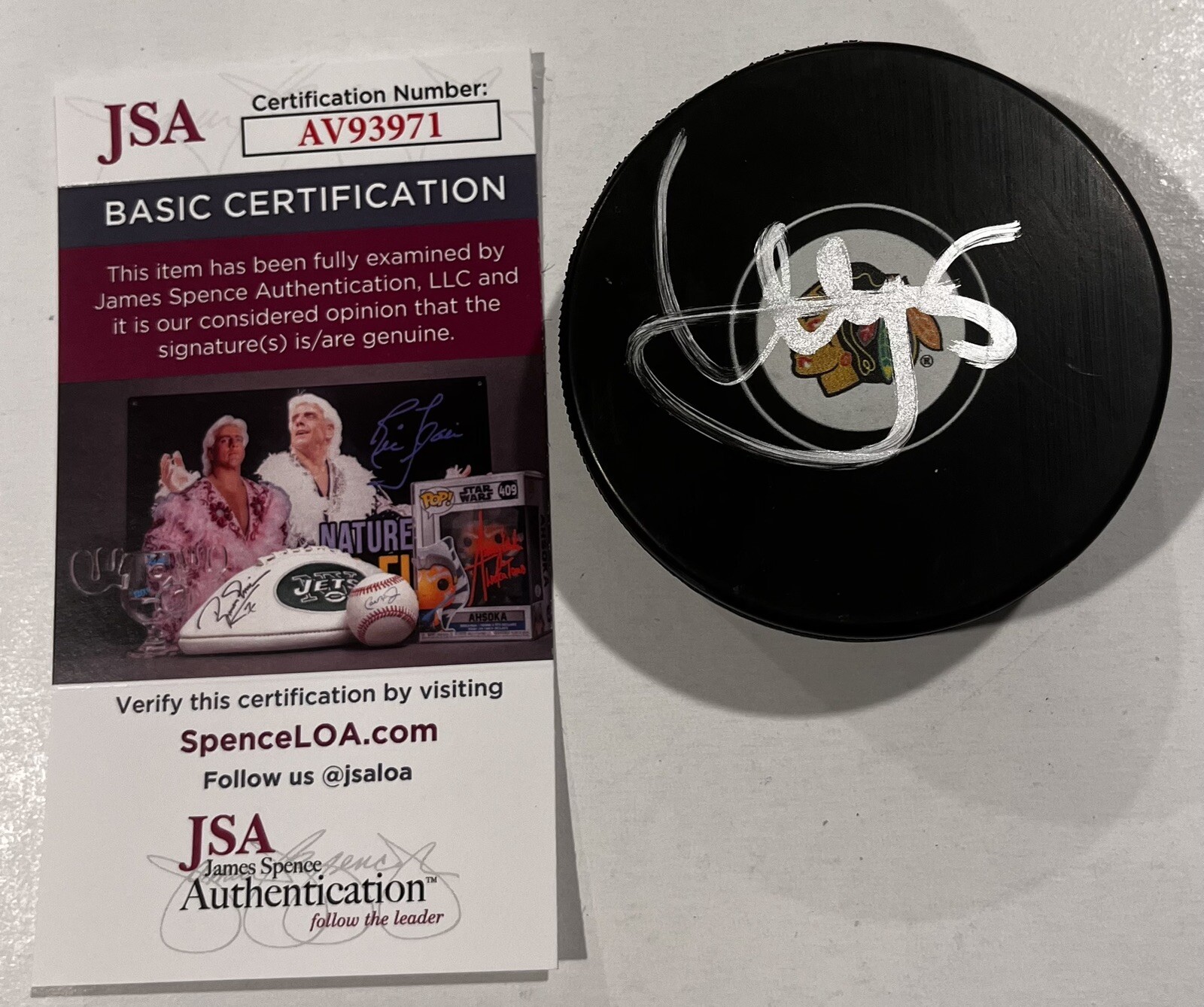 ARTYOM LEVSHUNOV SIGNED CHICAGO BLACKHAWKS HOCKEY PUCK W/ CASE JSA COA