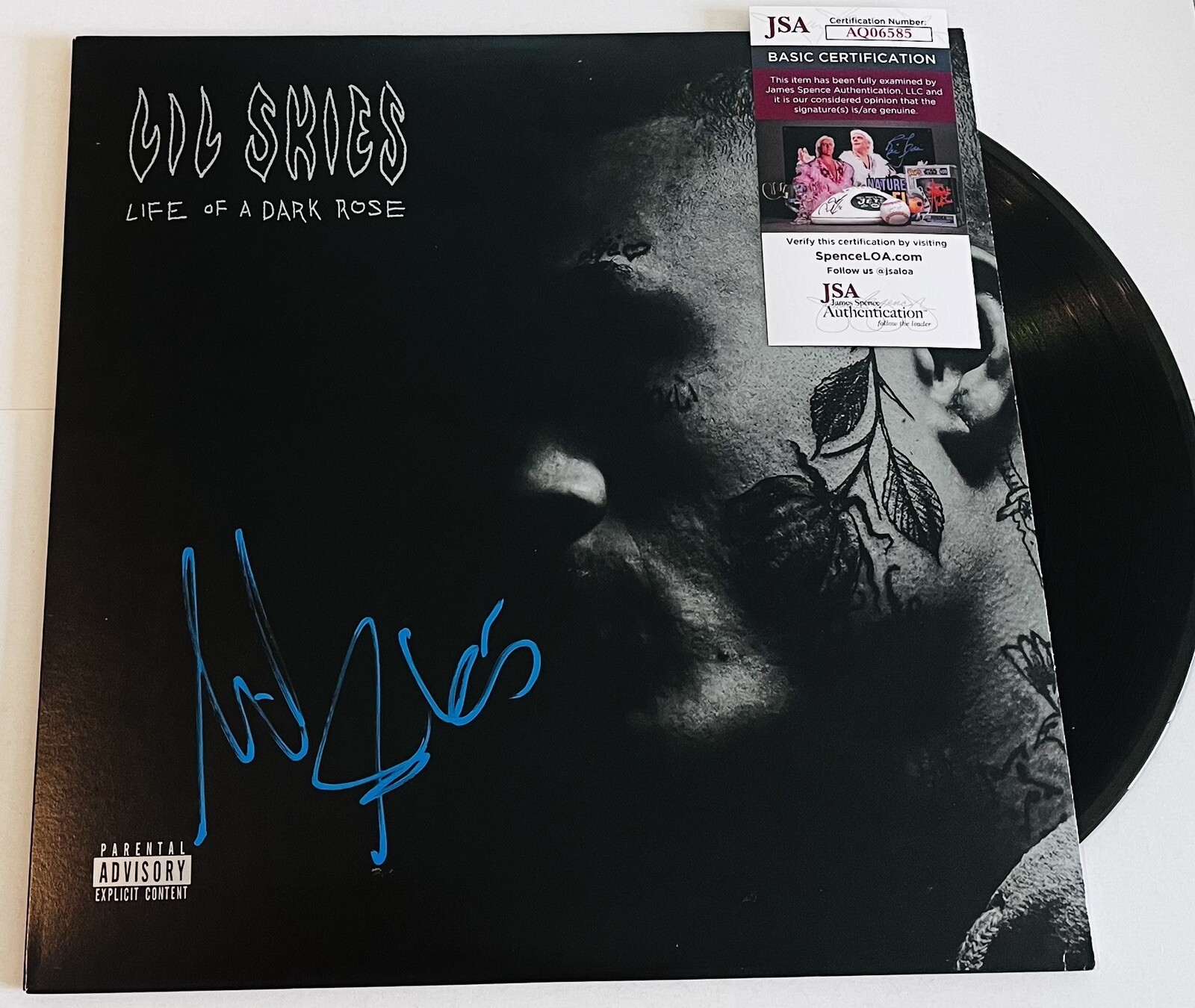 LIL SKIES SIGNED LIFE OF A DARK ROSE VINYL LP RECORD ALBUM RAPPER JSA COA