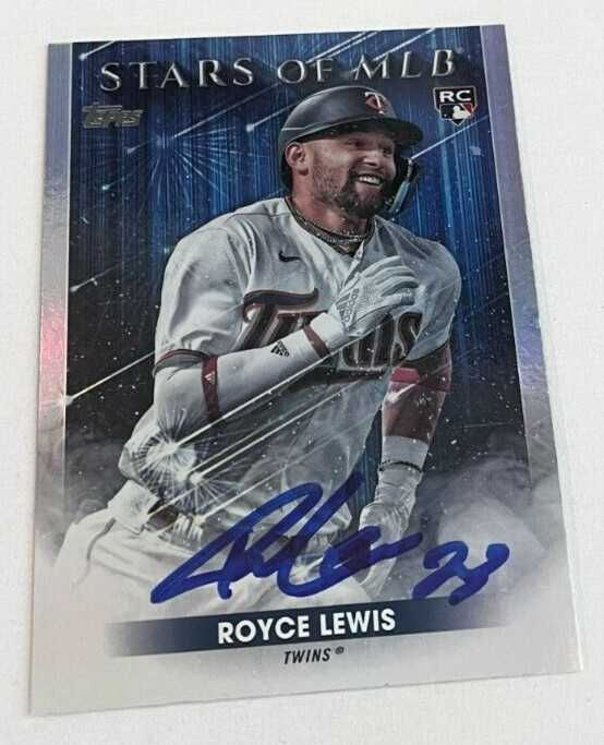ROYCE LEWIS SIGNED 2022 TOPPS BASEBALL  STARS OF MLB ROOKIE CARD AUTO