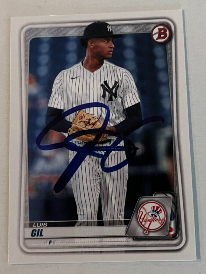 LUIS GIL SIGNED 2020 BOWMAN DRAFT PROSPECT BASEBALL ROOKIE CARD AUTO