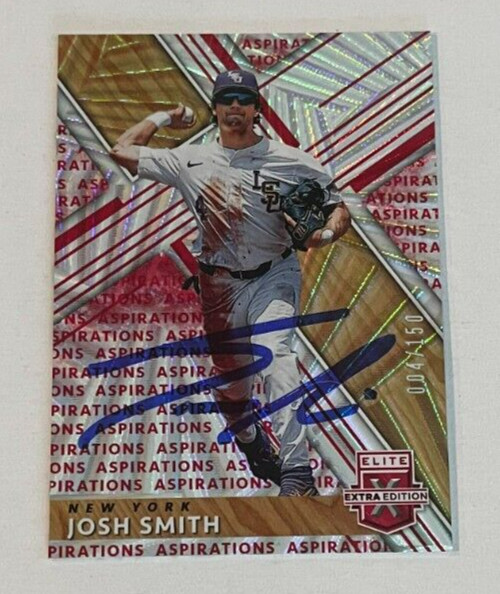 JOSH SMITH SIGNED 2019 PANINI ELITE EXTRA PROSPECT BASEBALL ROOKIE CARD AUTO