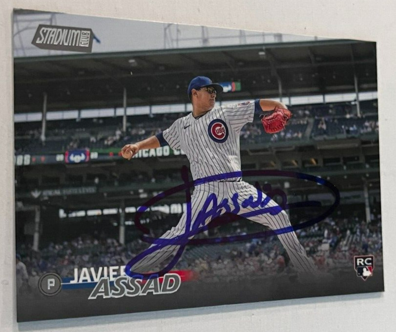 JAVIER ASSAD SIGNED 2023 TOPPS STADIUM CLUB BASEBALL CARD AUTO