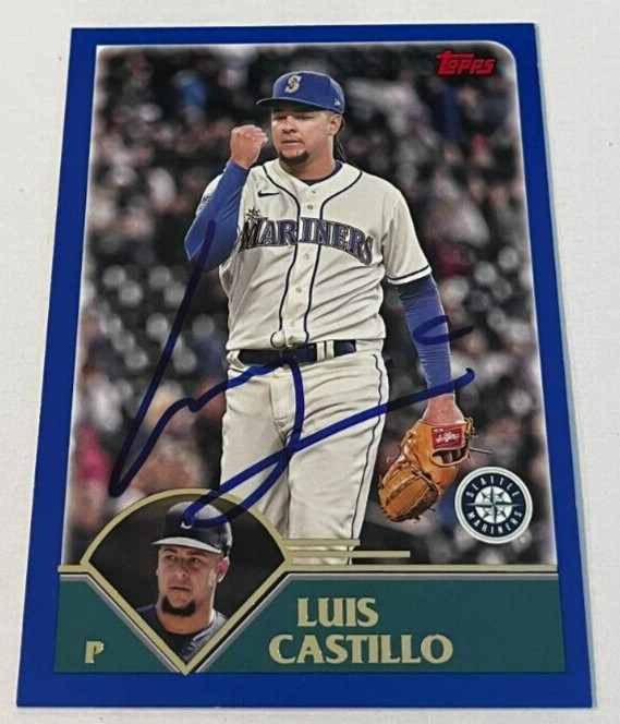LUIS CASTILLO SIGNED 2023 TOPPS ARCHIVES BASEBALL CARD AUTO