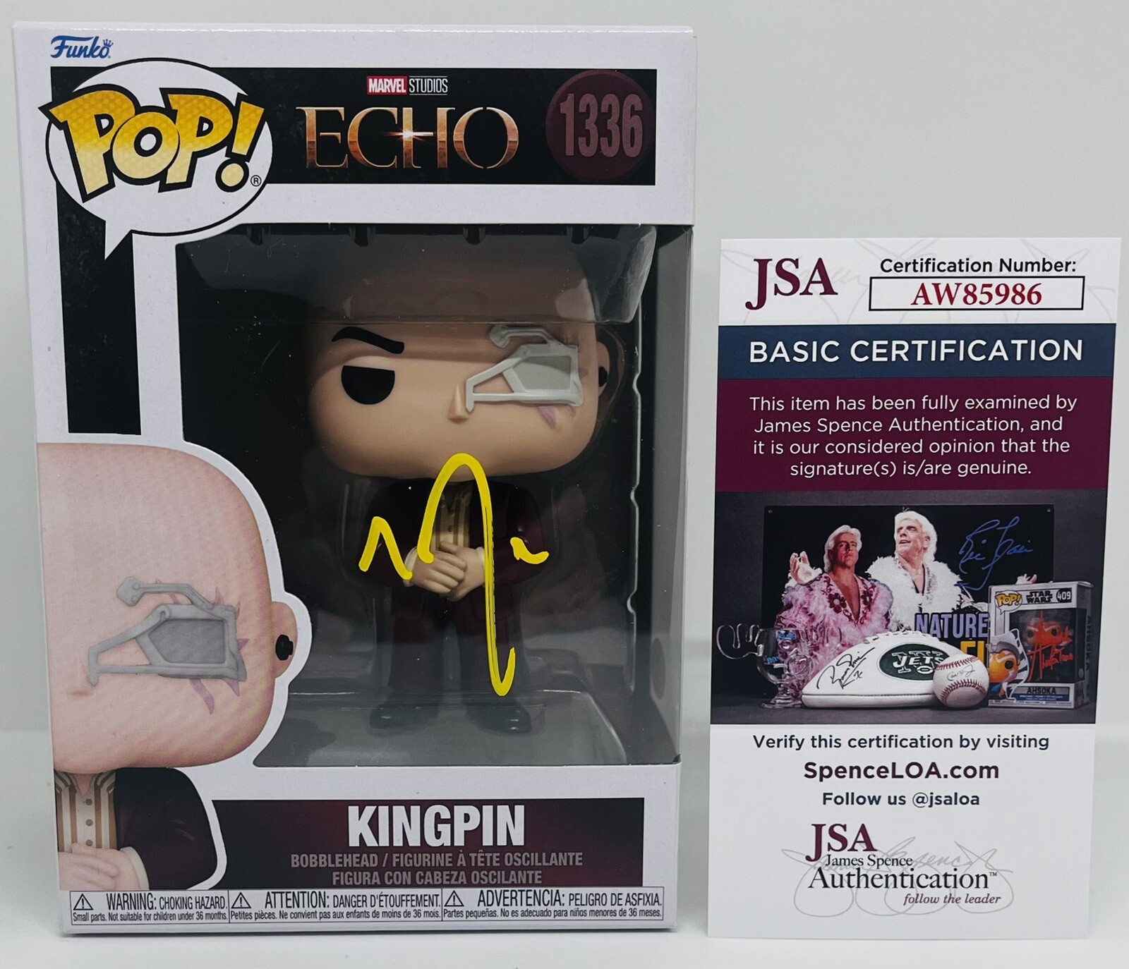 VINCENT D'ONOFRIO SIGNED KINGPIN POP FUNKO FIGURE ECHOWILSON FISK JSA COA