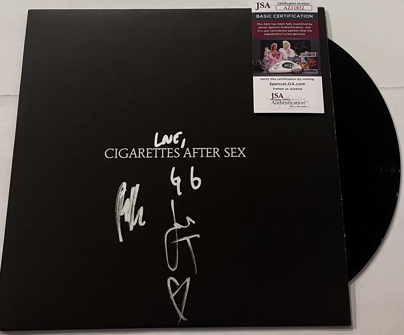 CIGARETTES AFTER SEX BAND SIGNED K LP VINYL RECORD K. GREG GONZALEZ +2 JSA COA