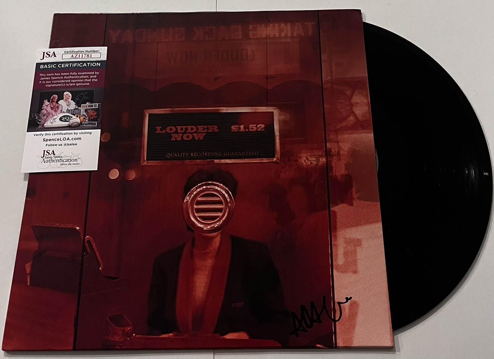 TAKING BACK SUNDAY SIGNED LOUDER NOW LP VINYL RECORD ADAM LAZZARA JSA COA