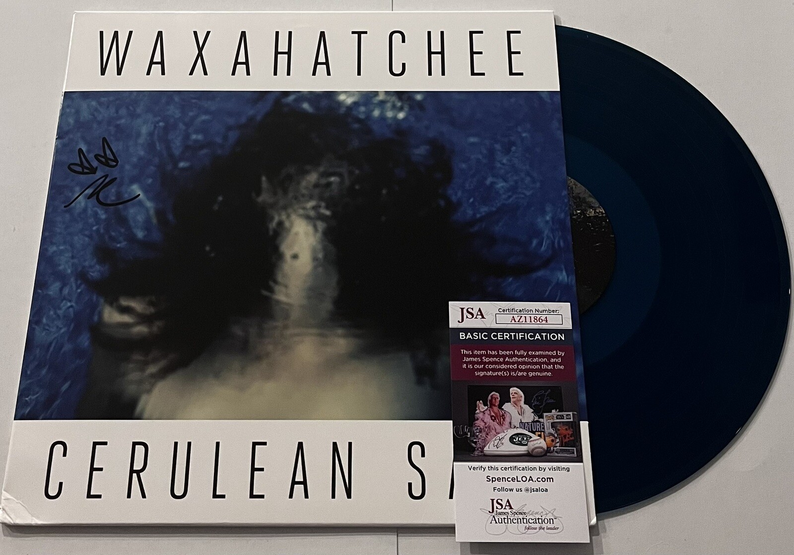 WAXAHATCHEE SIGNED CERULEAN SALT LP VINYL RECORD KATIE CRUTCHFIELD JSA COA
