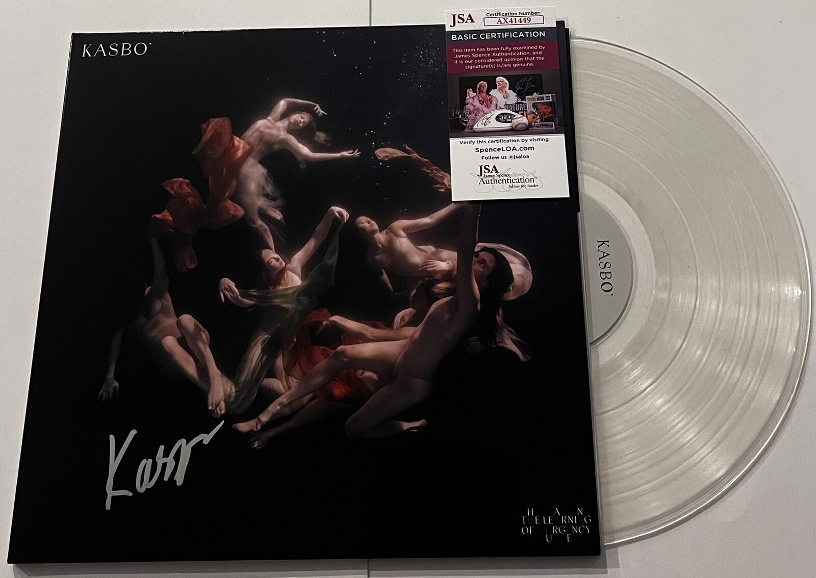 DJ KASBO SIGNED THE LEARNING OF URGENCY LP VINYL RECORD EDM CARL GARSBO JSA COA