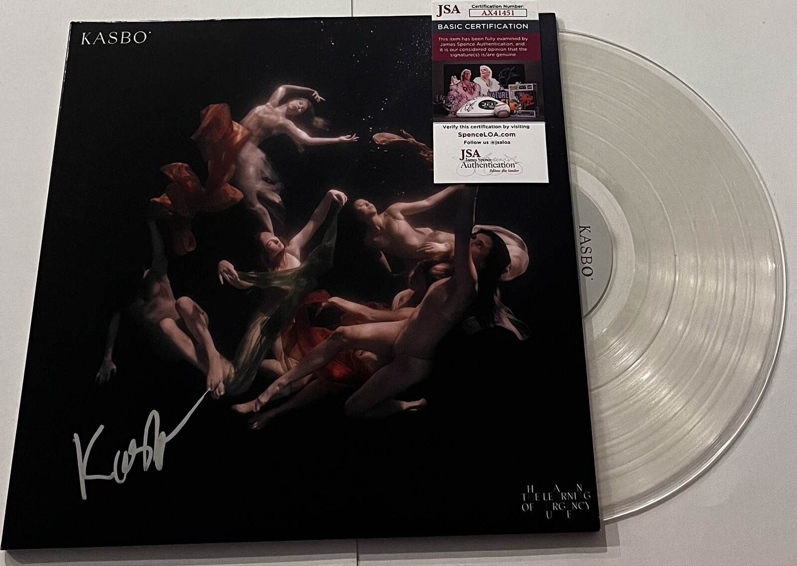 DJ KASBO SIGNED THE LEARNING OF URGENCY LP VINYL RECORD EDM CARL GARSBO JSA COA