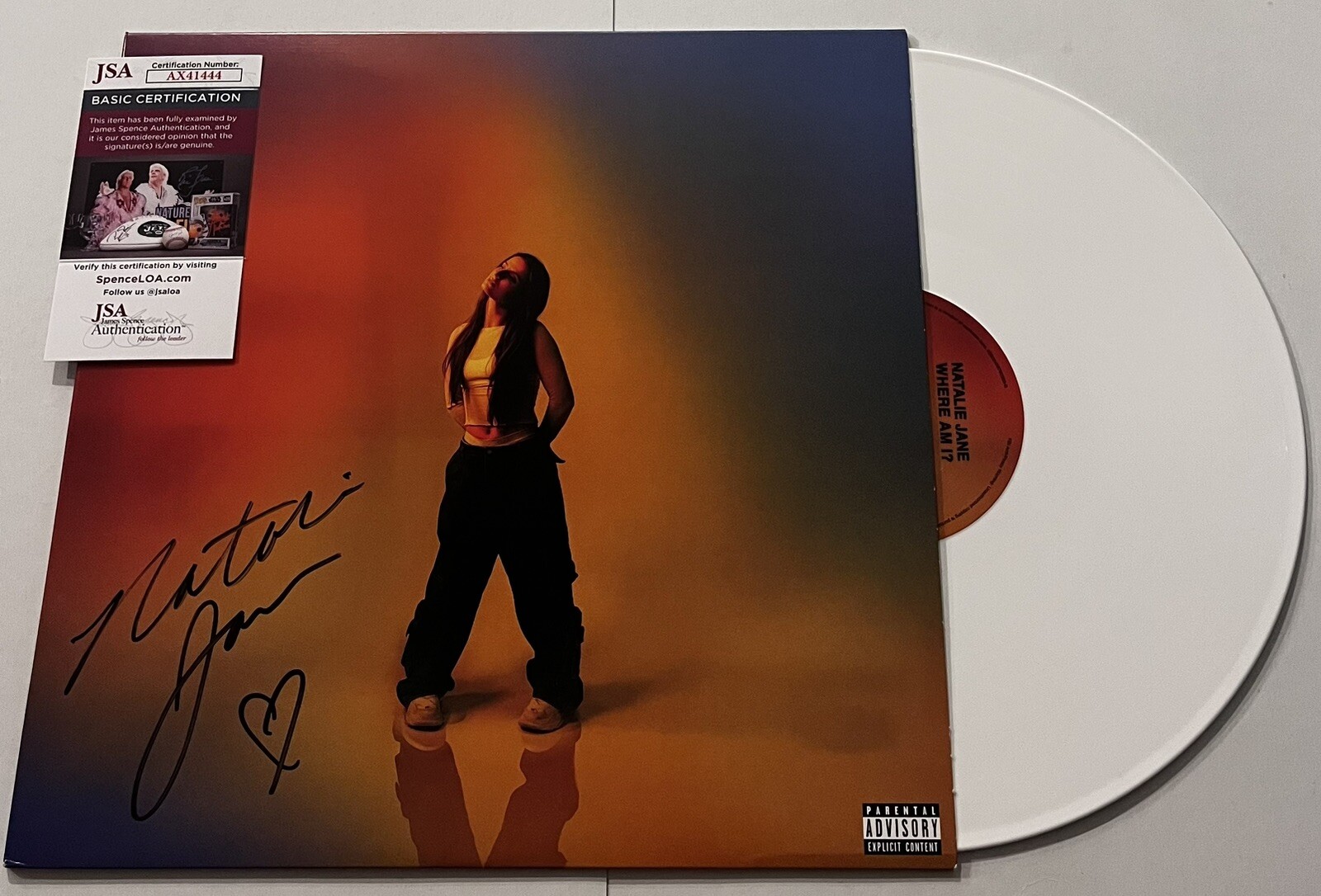 NATALIE JANE SIGNED WHERE AM I? LP VINYL RECORD INTRUSIVE THOUGHTS JSA COA