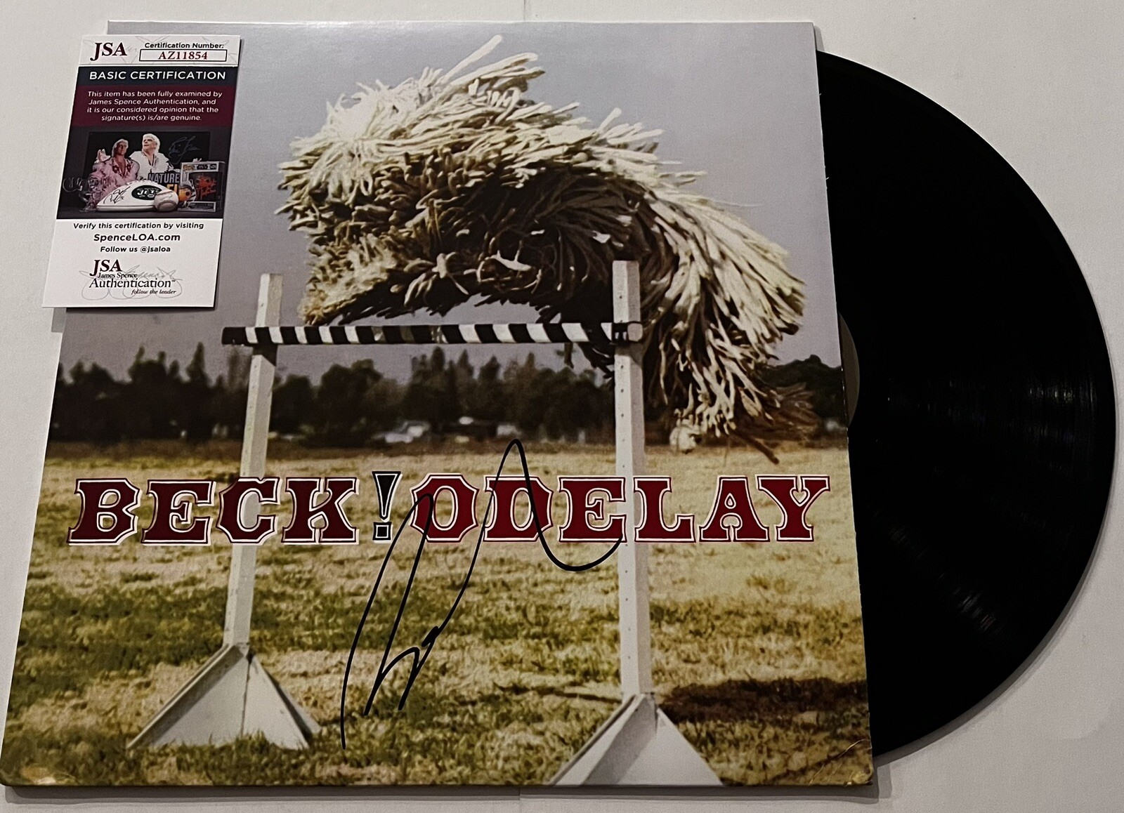 BECK DAVID HANSEN SIGNED ODELAY LP VINYL RECORD JSA COA