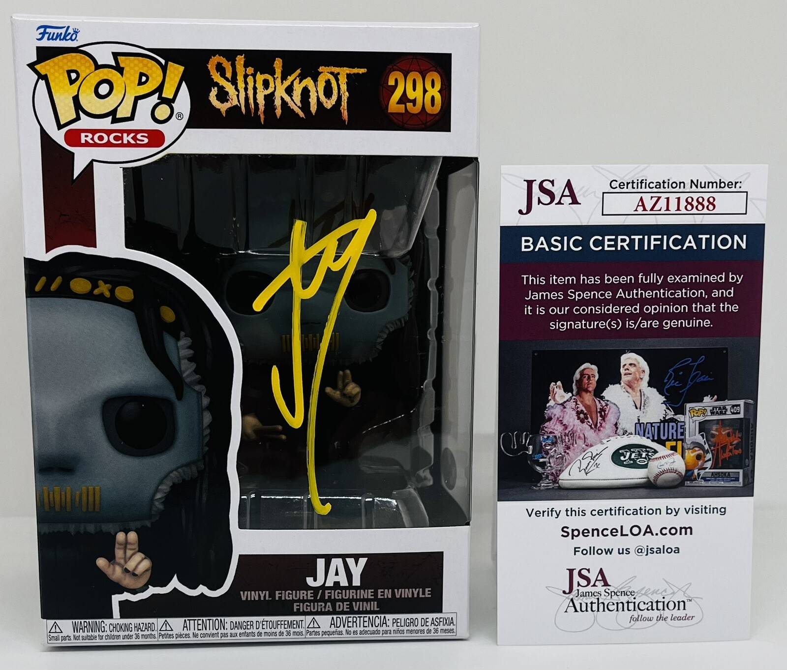 JAY WEINBERG SIGNED POP ROCKS FUNKO FIGURE SLIPKNOT BAND DRUMMER JSA COA