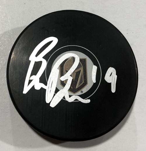 BRENDAN BRISSON SIGNED VEGAS GOLDEN KNIGHTS HOCKEY PUCK W/ CASE COA