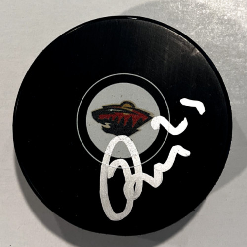 MARCO ROSSI SIGNED MINNESOTA WILD HOCKEY PUCK W/ CASE COA