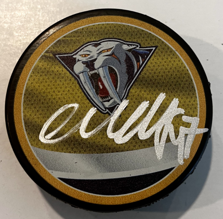 MICHAEL MCCARRON SIGNED NASHVILLE PREDATORS HOCKEY PUCK W/ CASE COA