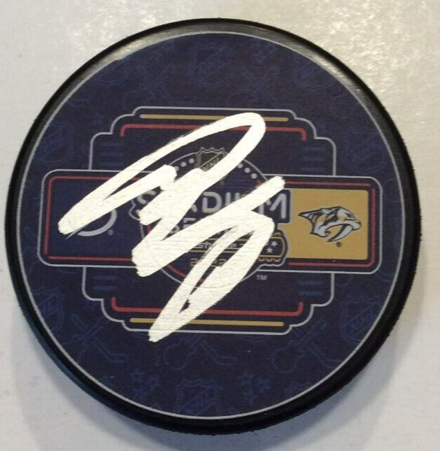 ROMAN JOSI SIGNED NASHVILLE PREDATORS 2022 STADIUM SERIES PUCK W/ CASE COA