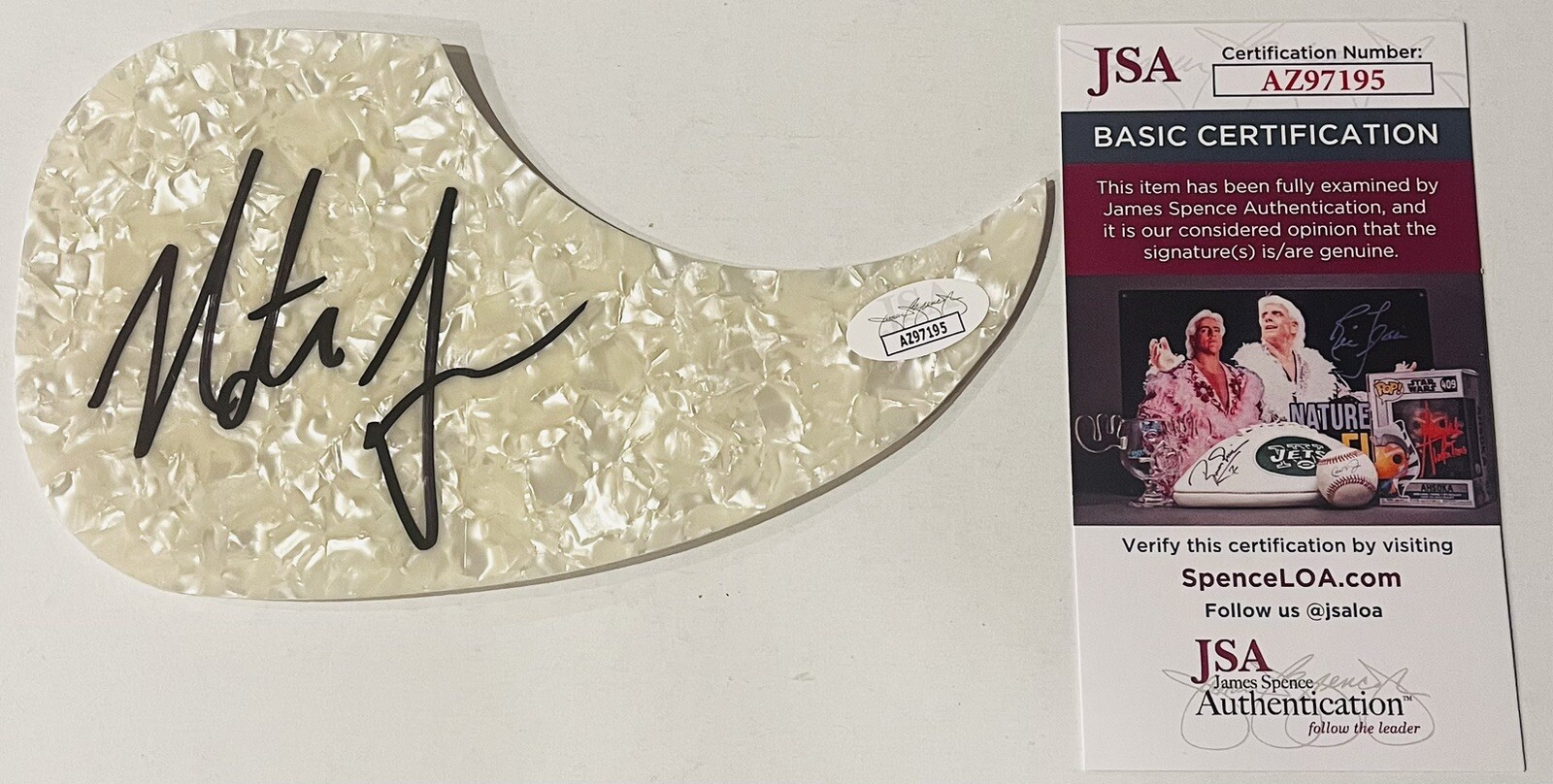 NATE SMITH SIGNED PICKGUARD COUNTRY MUSIC STAR WHISKEY ON YOU PICK GUARD JSA COA