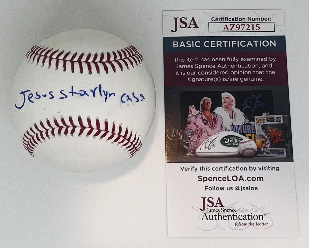 STARLYN CABA SIGNED RAWLINGS MAJOR LEAGUE BASEBALL PHILADELPHIA PHILLIES JSA COA