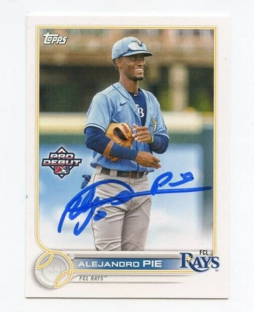 ALEJANDRO PIE SIGNED 2022 TOPPS PRO DEBUT BASEBALL CARD AUTO