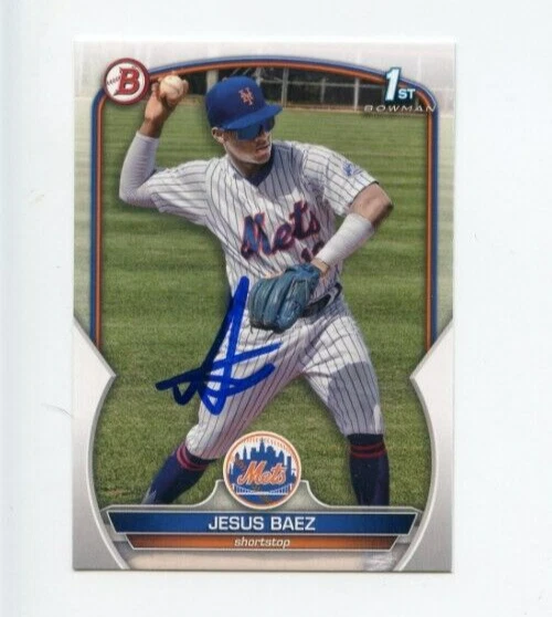 JESUS BAEZ SIGNED 2023 BOWMAN BASEBALL CARD AUTO