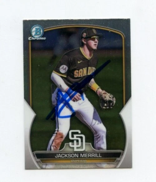 JACKSON MERRILL SIGNED 2023 BOWMAN CHROME CARD AUTO