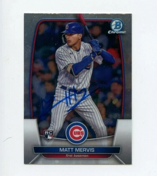 MATT MERVIS SIGNED 2023 BOWMAN CHROME CARD AUTO