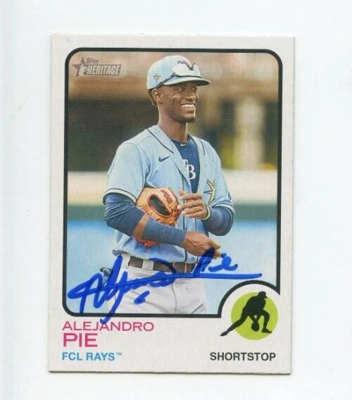 ALEJANDRO PIE SIGNED 2022 TOPPS HERITAGE MINOR LEAGUE BASEBALL CARD AUTO