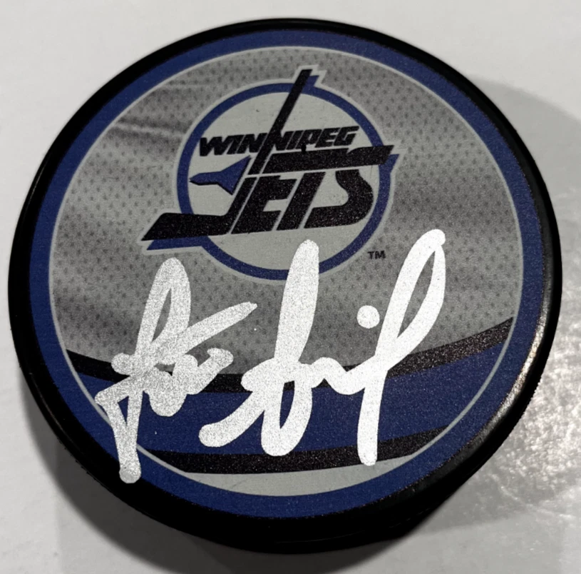 SCOTT ARNIEL SIGNED WINNIPEG JETS HOCKEY PUCK W/ CASE COA