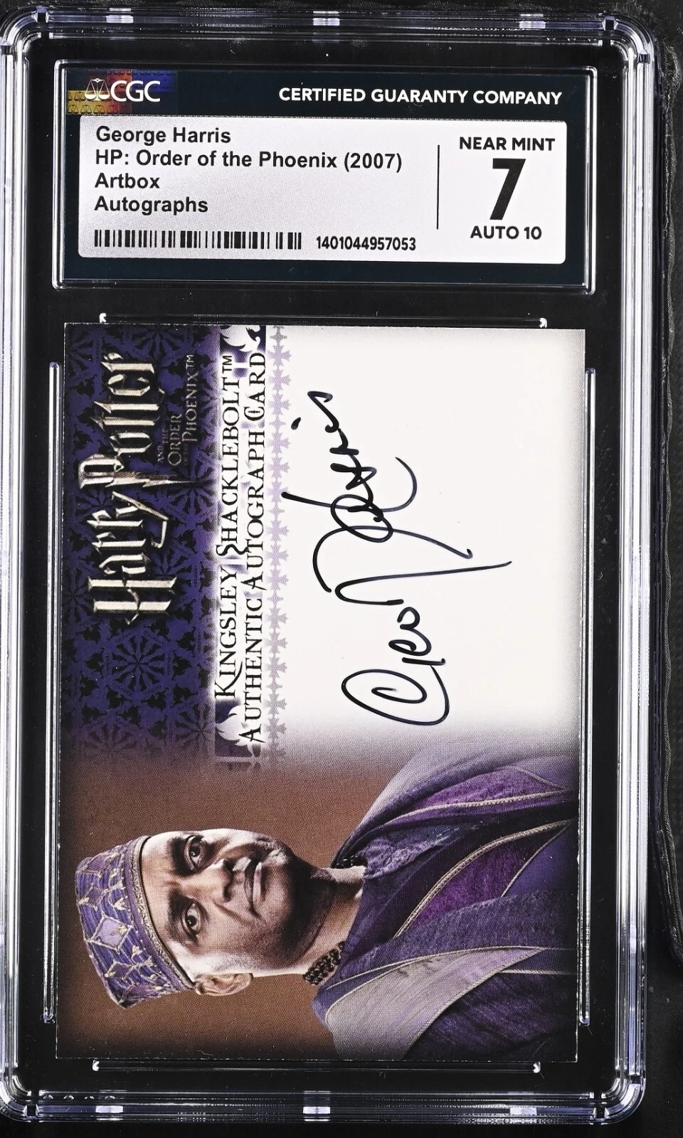 2007 Artbox Harry Potter OOTP George Harris Auto Signed CGC 7